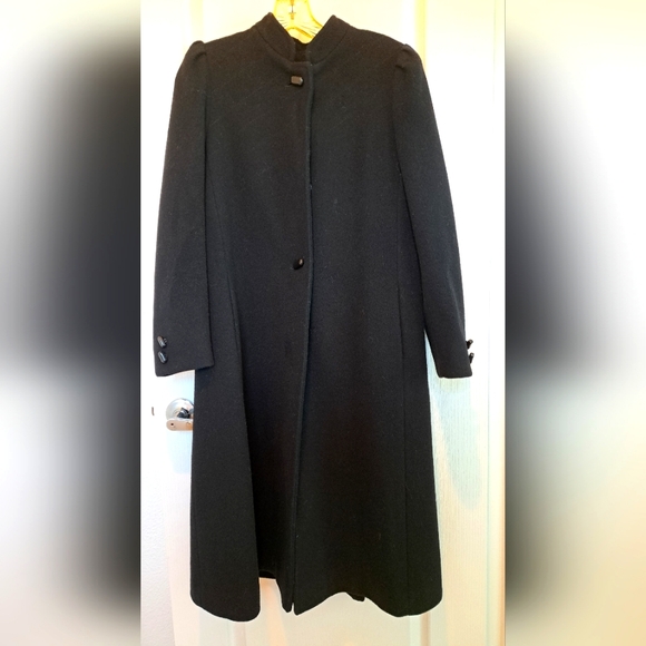 Black Wool Dress Coat - Picture 1 of 6